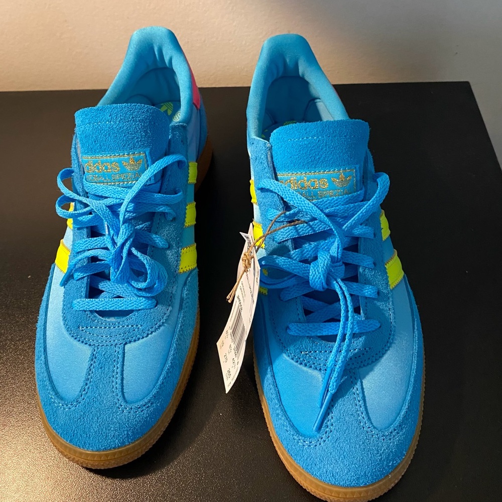 Adidas Blue and Yellow Athletic Shoes